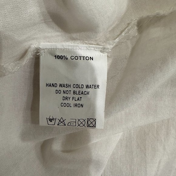 JO NO FUI Beige/off-white Rhinestone Cotton Dress - Picture 6 of 9